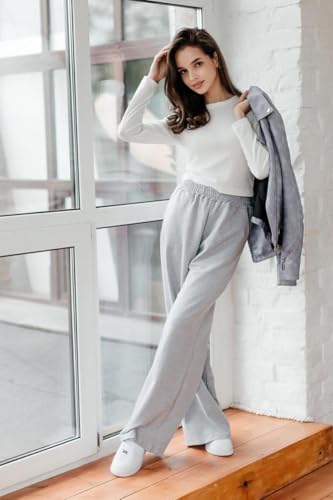 Image of dockstreet Loose fit Open Bottom Joggers /Loose fit, Trouser stylelowers /Cute Style, Relaxed Casual Lounge Pants for Women