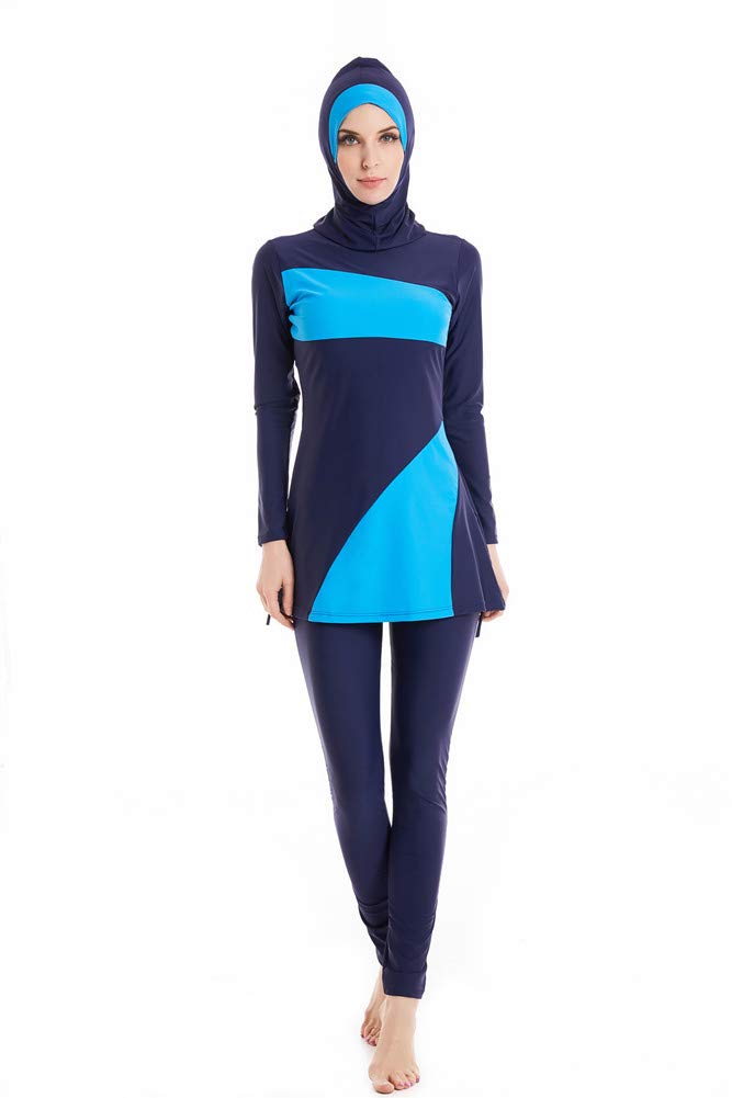 Modest Swimwear for Women Long Sleeve Swimsuit Burkini Modesty Swimming Costume Rash Guard Surfing Suit Beachwear