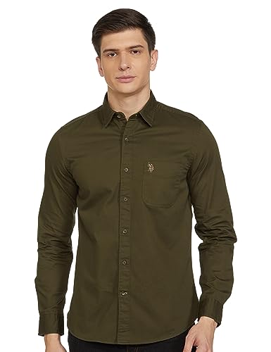 Image of U.S. Polo ASSN. Men's Cotton Slim Fit Shirt