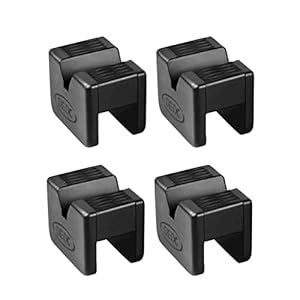 DEDC 4PCS Jack Stand Pad for Axle Stands, Rubber Slotted Frame Rail Protector, Pinch Welds Protector 2.5×1.7x2inch
