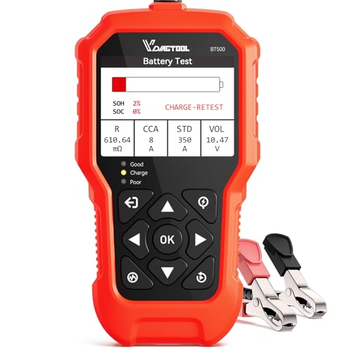 Car Battery Tester 6V 12V 24V VDIAGTOOL BT500, 5-3000 CCA Battery...