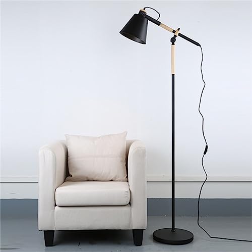 ¿Poca luz al leer? Lámpara de pie industrial ajustable 4