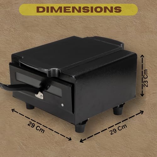Image of Hot Grill 10-Inch Electric Tandoor with 1500W Stainless Steel Heating Element, Durable Metal Body for Grilling, Roasting & Baking, Compact Design for Home Use, Ideal for Tandoori Chicken, Naan, Kebabs
