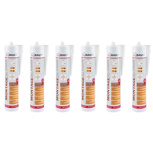 6x dubaust Montagekleber Universal Weiß – Holz, Styropor, Stein, Zierleisten - 511g - AMK24