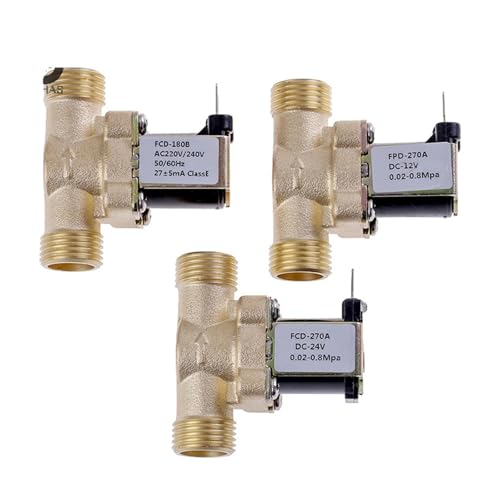 Électrovanne laiton G1/2 durable DC 12V pour circuits solaires