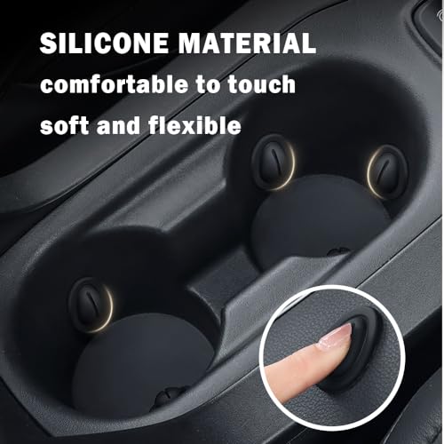 Limitador para portavasos de auto 6 pcs silicona negro miniatura 3