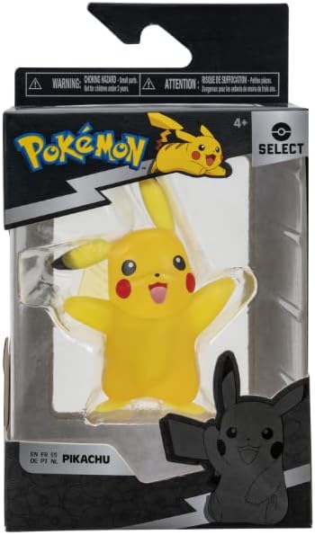 Miniatura 2 de Pokèmon Select Figura de batalla Pikachu de 3 pulgadas de material translúcido