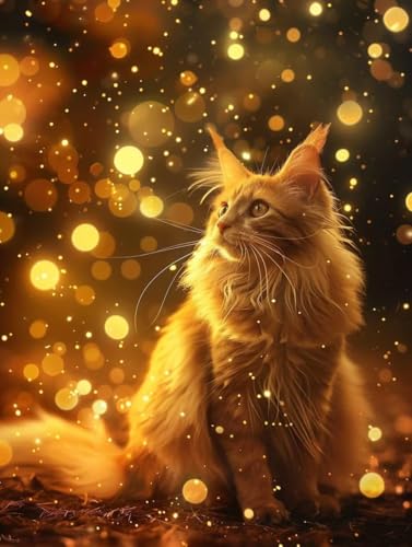 Peinture Diamant Chat 5D pour Moments Détente et Décoration Murale
