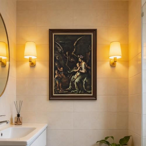 Toile Human Frailty Salvator Rosa avec cadre suspendu déco bureau de haute qualité