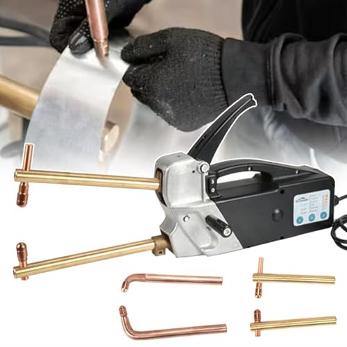 LYDZUSDP Electric Spot Welder,Double Side Spot Welding Machine,Portable Single Phase Handheld Welding Tip Gun 2.0 +2.0Mm Sheet Metal Repair Tool