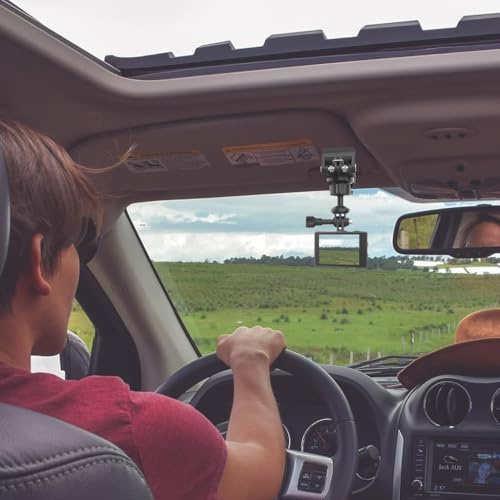 Image of Car Sun Visor Mount for Action Cameras & Smartphones - 360 Adjustable Clip Holder with Ball Head | Compatible with Hero 13 /12 /11, Osmo Action 3 /4 /5 Pro /6, Insta360 X4 /X5 /Ace /Ace Pro