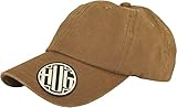 Premium Plain Cotton Cap Vintage Style Heavy Washed Dad Hat 100% Cotton Adjustable PU Leather Back Strap Men Women Unisex (Khaki)