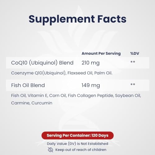 Qunol CoQ10 210mg Softgels, Qunol Ultra CoQ10 210mg, Antioxidant for Heart Health & Energy Production, Coenzyme Q10 Vitamins and Supplements, 120 Days Supply, 240 Count