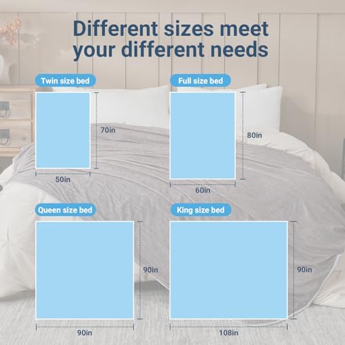 Image of Cooling Blanket Throw Size 50 inchx70 inch, Summer Lightweight Breathable Ice Blanket, Cooling Blankets for Hot Sleepers Night Sweats Adults Absorb Heat Keep Cool