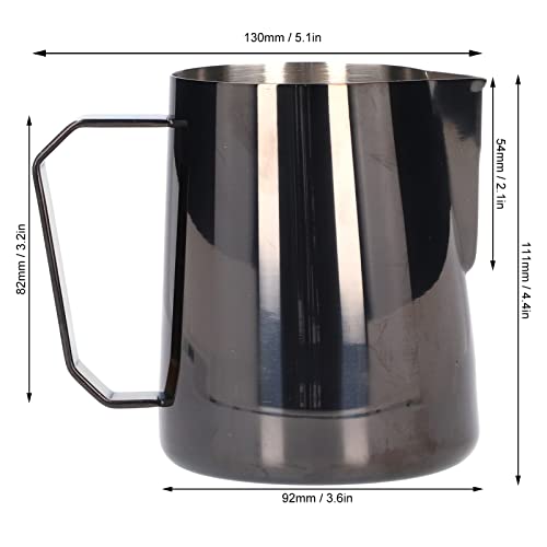 Jarra de café de 600 ml en acero inoxidable para espumar leche en casa 6
