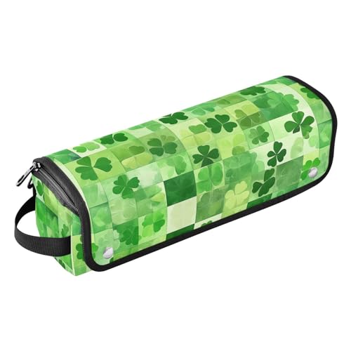 Organizador 2 en 1 para herramientas de cabello y tapete resistente al calor para rizadores y planchas en color verde trébol