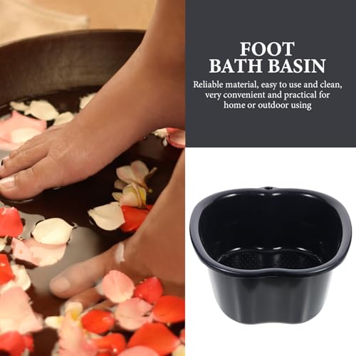 Cubo para baño de pies negro con nodos masajeadores miniatura 5