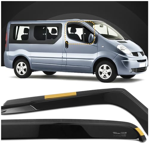 HEKO - Compatibles avec Opel Vivaro 2001-2014 Déflecteurs de Vitres Latérales ; Déflecteurs Latéraux ; Avant ; Deux Pièces ; Déflecteurs de Pluie,...