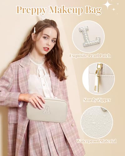 Vlando Graduation Teacher Gifts, Travel Makeup Bag Makeup Pouch Personalized Gift for Women Teen Girls Ideal Gifts for Birthday Wedding Travelers Gifts for Women A3