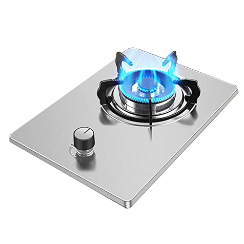 Aouoeeo Placa de Gas, Encimera de Gas, Cocina de Gas de 30 cm con Quemador, encimera empotrada, Estufa de sobremesa con Ffd y