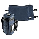 MASORET Thermal Tefillin Bag Set - Compact Plastic Insulated TIK-Taf Tefillin Protective Container Made in Israel, 6x9 Inches (Dark Blue)
