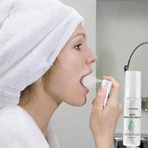 2 Pcs Névoa de Cuidado Oral Menta, Névoa de respiração de menta portátil, Refrescante de hálito ment
