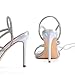 DREAM PAIRS Silver High Heels Stilletos Heels for Women Strappy Gladiator Sexy Square Toe Heels Open Toe Heels Dressy Pumps Sandals Size 5.5 SDHS2239W