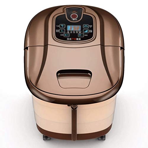 UXZDX Foot Spa Bath Motorized Massager with Heat, Frequency Conversion, Red Light Rolling Massage, Adjustable Time & Temperature, Water Spray Bubble