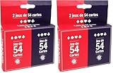 MGM GAMES - 2 jeux de cartes avec 54 cartes - Rouge et bleu - 144634LINA - Jeu...