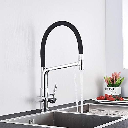 Mitigeur robinet d'évier purificateur chromé haute finition