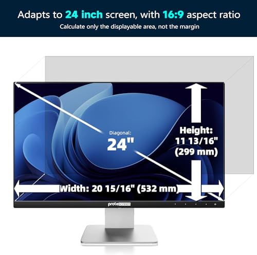 Filtre de confidentialité 24 pouces 16:9 amovible Protescreen pour moniteur PC