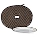 6 Pieces of Fine China Dinnerware Accessory Storage Set - Deluxe Quilted Plush Microfiber - Contents Label Window - Protect Your Valuable China Dishes from Dings, Scratches and Cracks - Brown