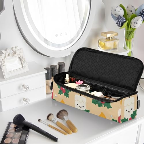 GuoChe Hair Tools Travel Bag with Heat Resistant Mat Christmas Candles Pattern miniatura 7