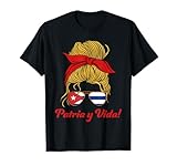 Patria Y Vida SOS Cuba Mujer Gafas De Sol Bandera Cuba Camiseta