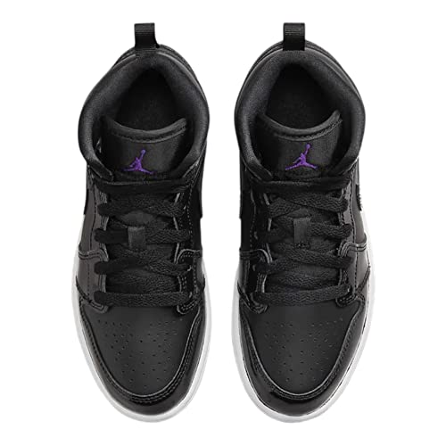 Jordan 1 Mid Pre School Black/Dark Concord-White DV1339-004 2Y4