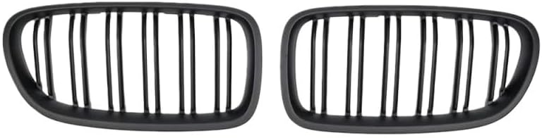Car Front Grille For M5 Style Front Grill For 5 Series F10 F11 520 535 530i 2010-2017 Black Carbon Fiber Look M Double Slat Chrome Kindey Grille