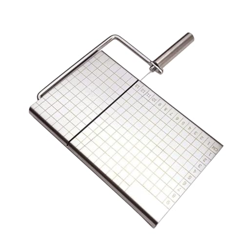 STOBAZA Multi Purpose Cheese Slicer with Stainless Steel Cutter Board for Even Slices of Cheese Ham and Butter Easy to Clean Versatile Kitchen Tool for Home and Professional Use