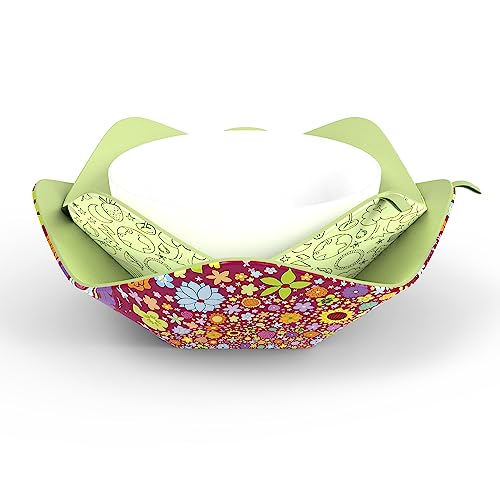 Mepple Microwave Bowl Cozy, Hot Soup Bowl Holders, Multipurpose Potholders for Hot & Cold Foods, Bowl-shaped Containers, Essential Kitchen Utensils Gadgets, Set of 2, Red and Green Mepple Microwave Bowl Cozy, Hot Soup Bowl Holders, Multipurpose Potholders for Hot & Cold Foods, Bowl-shaped Containers, Essential Kitchen Utensils Gadgets, Set of 2, Red and Green