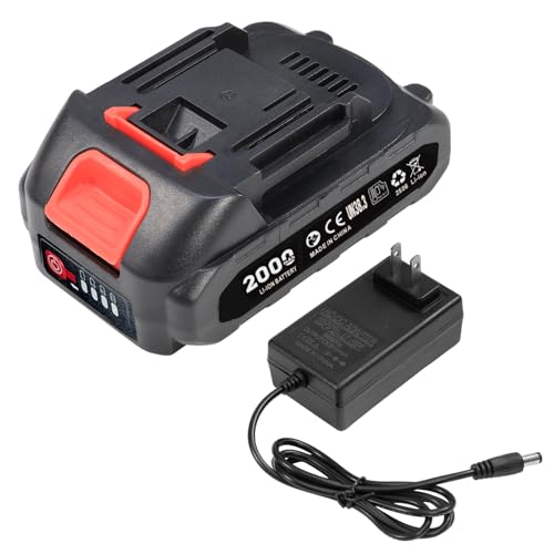 Mini Chainsaw Battery 21V 2000mAh Lithium Battery with Charger Adapter