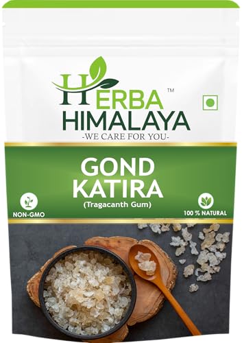 Herba Himalaya Gond Katira Pure - 300 Gm |100% Natural Superfood Edible Gum | Cooling Properties