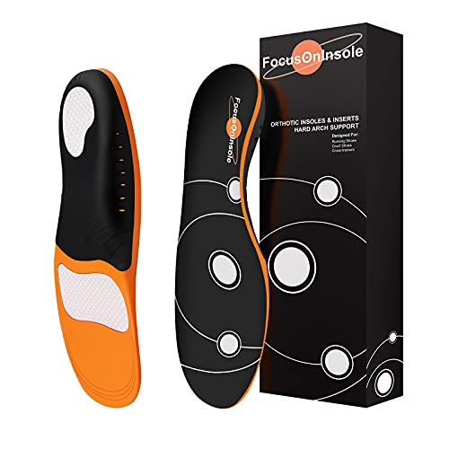 Plantar Fasciitis Arch Support Full Length Shoe Insoles Orthotic Inserts, Men Women, 1 Pair, Flat Feet, Foot Pain for Running Athletic Gel Boot Insoles