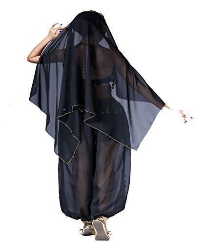 Mrotrida Women's Belly Dance Big Headscarf Indian Tribal Chiffon Veil Gypsy Scarves Dance Shawls2