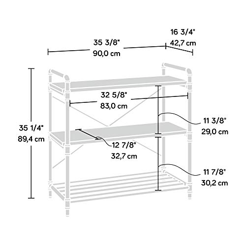 Sauder Iron City Anywhere Console, For Tvs Up To 32", Checked Oak Finish #TOP2
