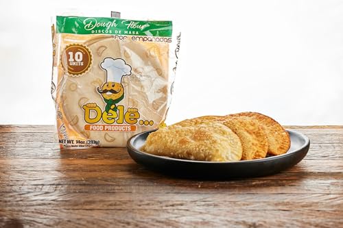 Dele Food Dough Discs for Empanada - Frozen Empanadas Dough Rounds Made with Wheat Flour, Easy to Fill and Seal for Homemade Empanadas, Pastry Shells for Beef, Chicken or Cheese Fillings, 3 Pack