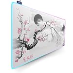 Nyfter – Nyfter - XXL Gaming Mauspad Sakura Weiß 900 x 500mm Premium 