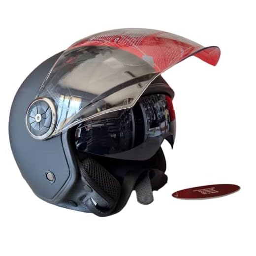 CASCO JFM 550 DOPPIA VISIERA OMOLOGATO NERO OPACO (XL)