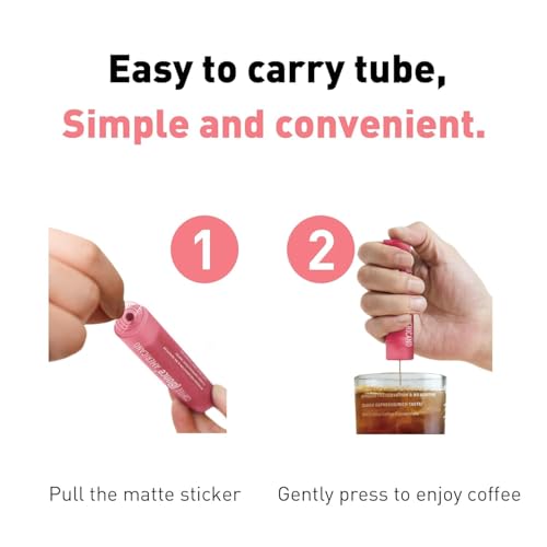 COFFEE@ONCE Americano Concentrate - 6 Servings Cold Brew for Instant Iced Coffee, Espresso & Healthy Beverages | Travel-Friendly Tubes for Office, Gym & Trips | Gift for Coffee Lovers