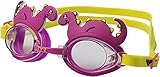 TYR Kids' Characters Dino Diva Goggles, Clear/Pink/Yellow, One Size