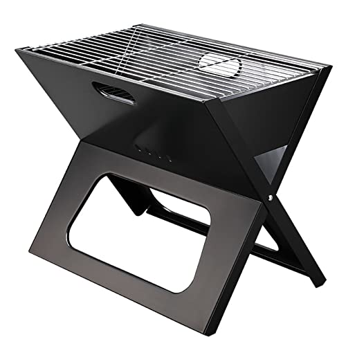 Standgrill portable pliable en acier robuste pour cuisson au charbon