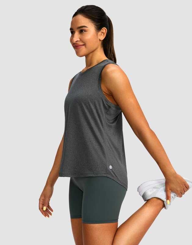 Women's Workout Tops Racerback Athletic Tank Tops Sleeveless Loose Fit Yoga Running Gym Shirts for Women - Image 4